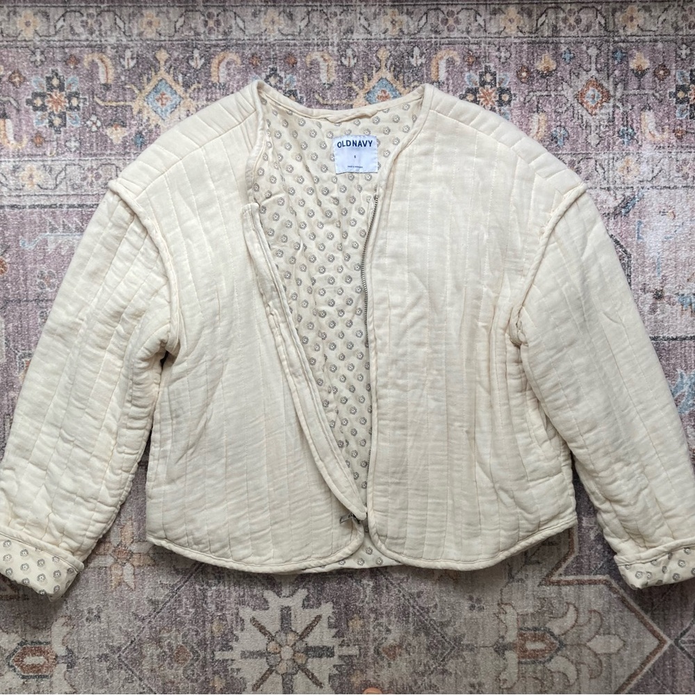 Old Navy Cream Quilted Jacket - NWOT
